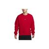 Nike Solid Color Crew Neck Casual Long Sleeve Sweatshirt Men Sweatshirt Red FN2550-657