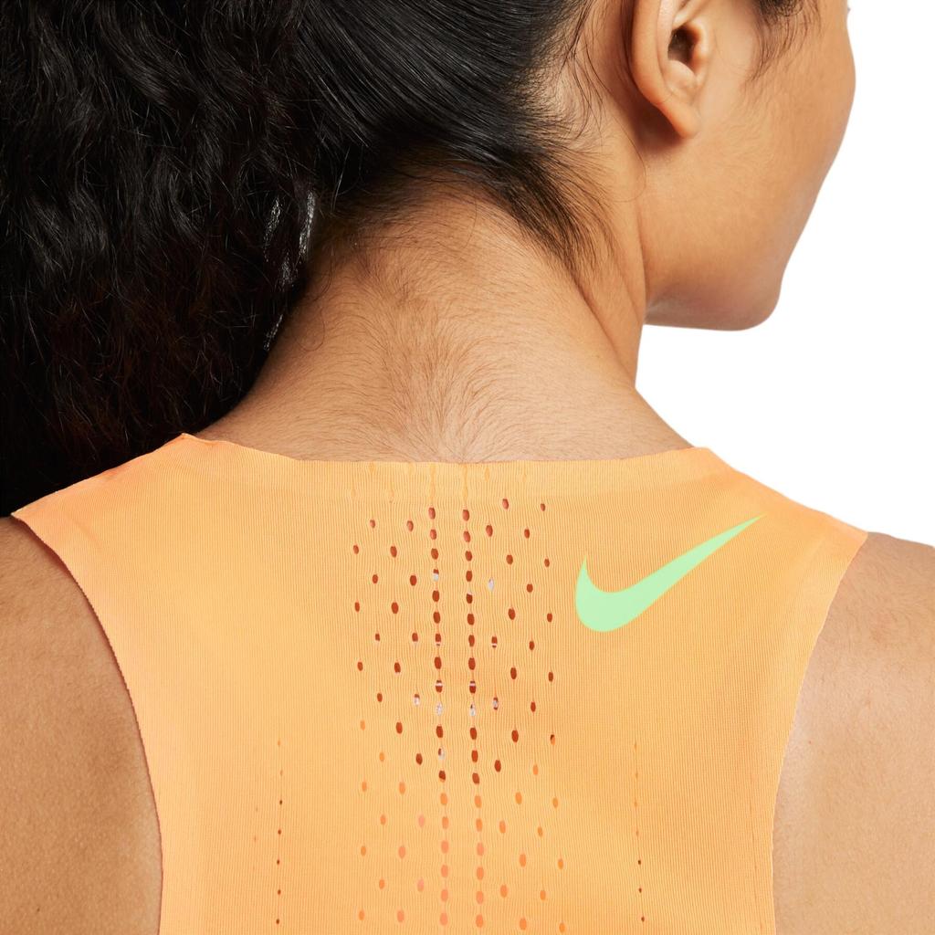 Nike Топ без рукавов с принтом логотипа и квадратным вырезом, женские топы персиково-кремового цвета DM7551-811
