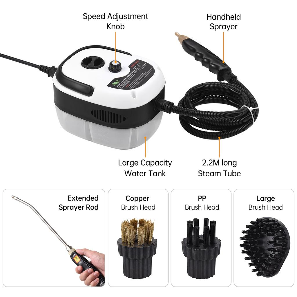 Multifunctional High Pressure Steam Cleaner Portable Handheld 3500W High Temperature Steam Cleaning