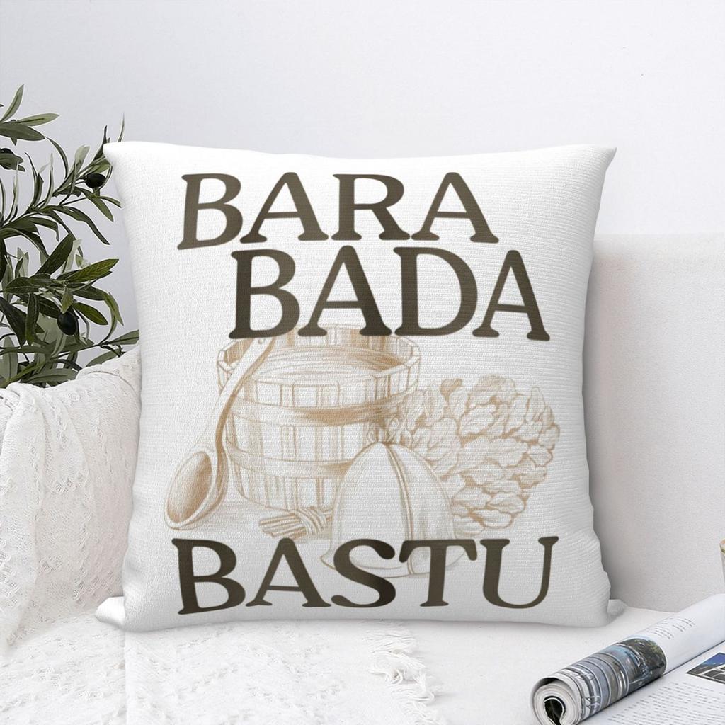 Bara Bada Bastu Kaj Square Pillow Case Eurovision Sweden Cushion Covers Vintage Decorative Pillowcase For Home 45X45Cm