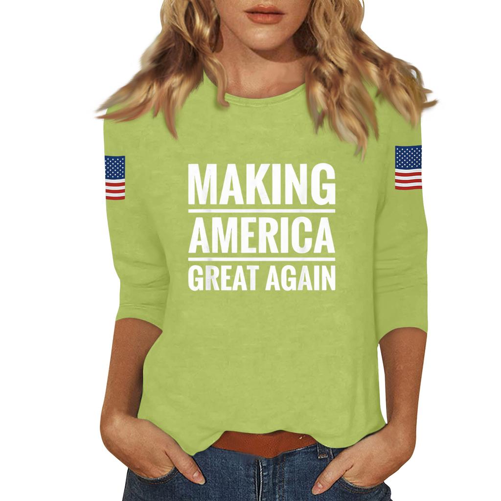 Women's Casual Fashionable Sexy Comfortable Neck Three-Quarter Sleeve Top