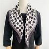French Romantic Polka Dot Versatile Mulberry Silk Scarf Women'S Satin Silk 70 Square Scarf Spring And Summer Scarf Silk Scarf