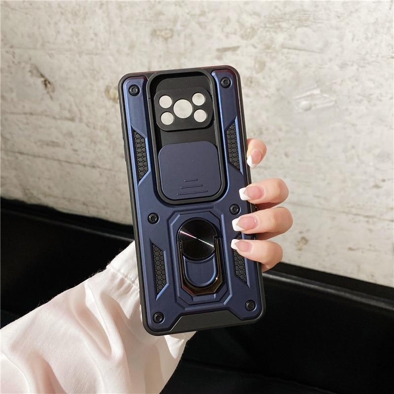 Shockproof Armor Case For Xiaomi Pocophone POCO X3 NFC M3 Car Holder Phone Cover For Mi Poco X3 Pro Camera Lens Protection