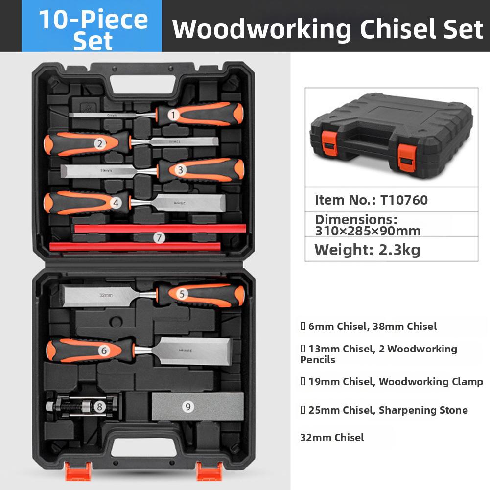 Wood Chiseling Sets Premium Wood Chiseling Set: FOR With 6-38mm Sizes & Sharpener For Large Woodworking Projects.