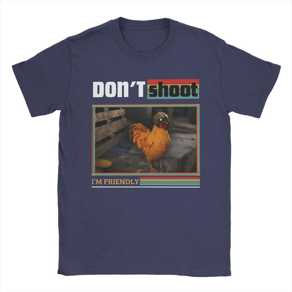 Не Стреляй Я Дружелюбный Футболка Летняя Арк Рейдеры Харадзюку Футболки Мужские Хлопок Круглый Вырез Оверсайз Топ Футболки Короткий Рукав Футболка