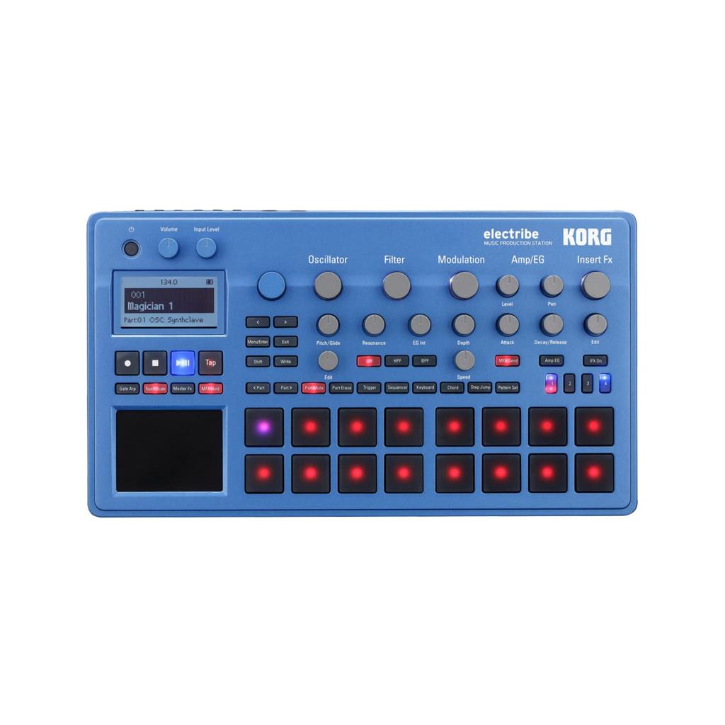 KORG Synthesizer Sequencer Electribe2 BL Electribe2 Metallic Blue Ideal for Dance Music Music Production Live Performance Works with Ableton Live