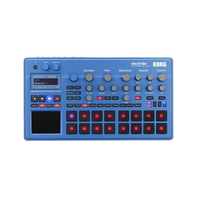 Синтезатор-секвенсор KORG electribe2 BL Electribe2 Metallic Blue Идеально подходит для создания танцевальной музыки и живых выступлений. Работает с Ableton Live.