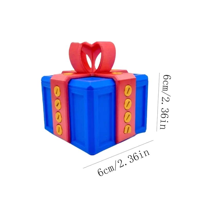 Раздражающая подарочная коробка с винтами Большие раздражающие подарочные коробки Коробка с винтами для розыгрыша 3D-печатная подарочная коробка Контейнер для денег и карточек Рождественский подарок