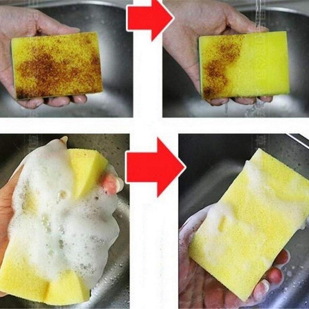 10Pcs Non Scratch Scrub Sponge Super Absorbent Multi Use Cleaning Sponges for Kitchen Dishes