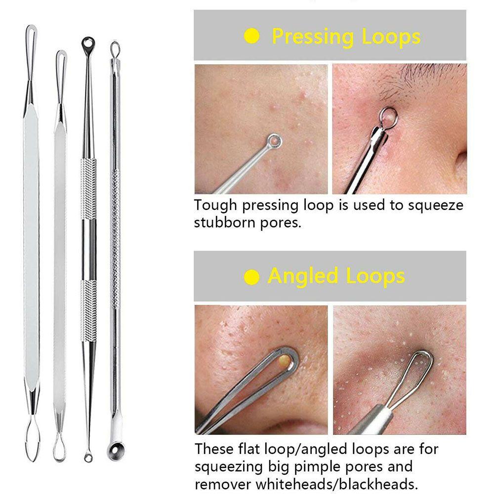 Stainless Steel Makeup Tool Pimple Removing Face Care Tool Blackhead Removing Skin Care Tool Kit