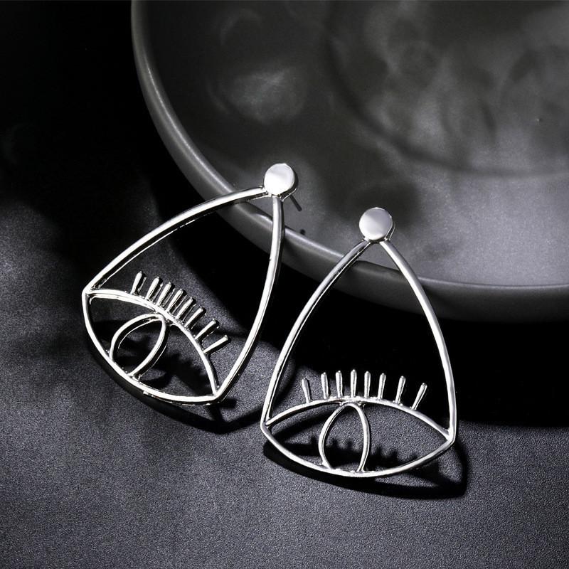 Geometric Eye New Earrings Minimalist Alloy Jewelry For Fashionable Women