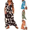 Платье макси с принтом в стиле бохо, облегающее силуэт, мягкая полиэфирная ткань, идеально подходящее для летних мероприятий, женское свадебное платье для гостей