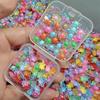 100Pcs Cartoon 3D Luminous Turtle Night Glow Dopamine Colored Mini Resin Animals DIY Miniature Figurines