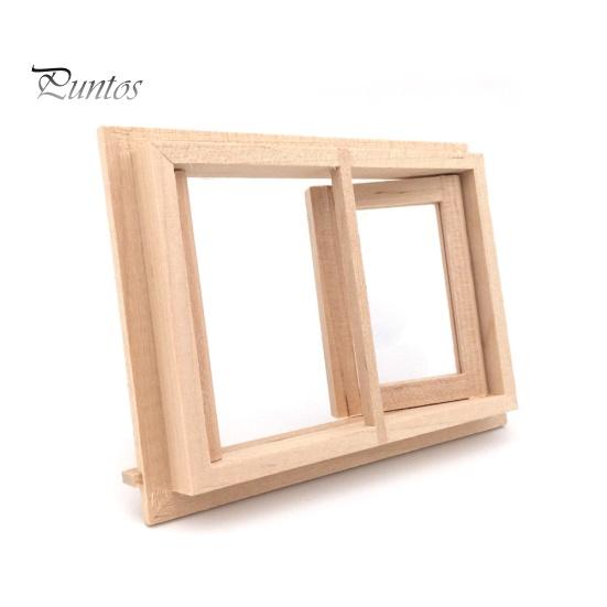 Деревянная модель пустого окна, миниатюрная 1/12 кукольный дом, мебельный аксессуар для комнаты