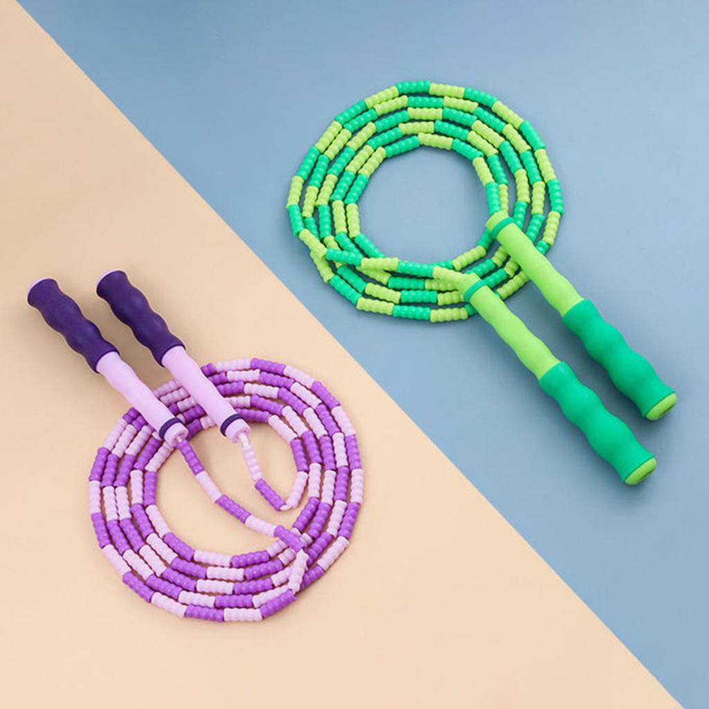 Скакалка Yousheng Beaded Jumping Rope Эргономичная удобная ручка Регулируемая гибкость Упражнение Физическое тестирование ПВХ Тренировочная скакалка для спорта