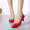 Fashion 2025 New Women Pumps Shoes Women PU Leather Shallow Slip-On Round Toe High Heels Shoes Wedding Party Derss Shoes Mujer Size