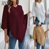Autumn and Winter Casual Solid Color Twisted Loose Puffed Sweater Jacket Women's Wear