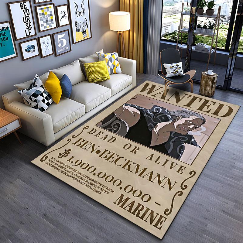 "Wanted Poster Style Carpet" suitable as a non-slip mat for the living room or bedroom sofa