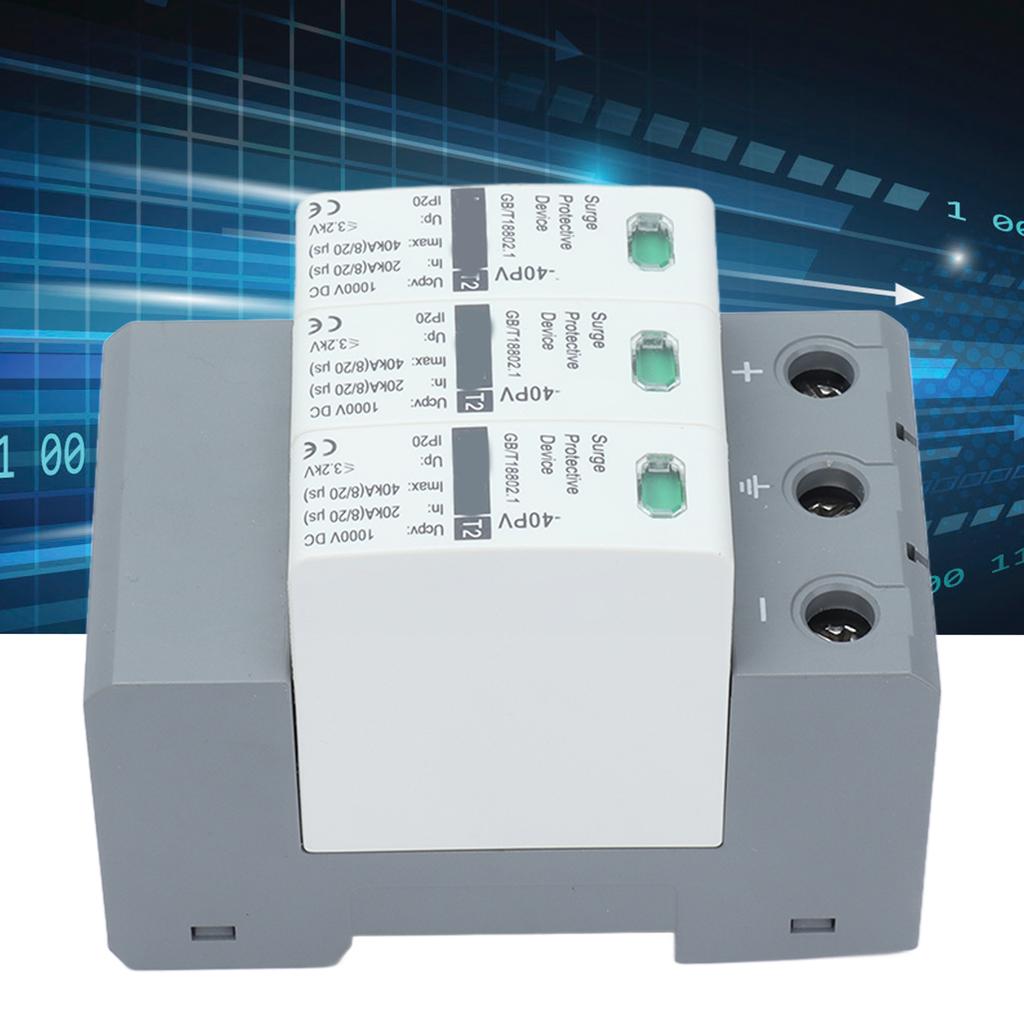 Устройство защиты от перенапряжения 3P низковольтные разрядники для системы постоянного тока 20‑40KA 1000VDC