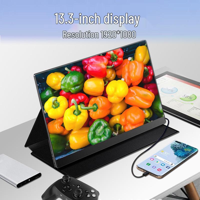 10.1/13.3" IPS HD Тонкий Сенсорный Монитор с Подключением по Одному Кабелю для Второго Экрана и Промышленного Управления.