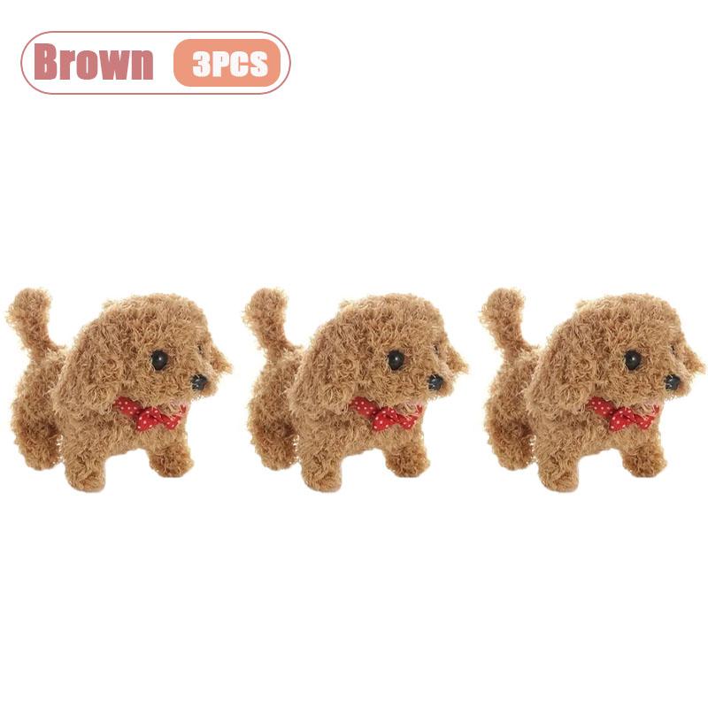 Реалистичная роботизированная собака-игрушка Интерактивный плюшевый щенок с лаем и звуками ходьбы, как настоящая домашняя животина, Умное чучело животного, Подарок