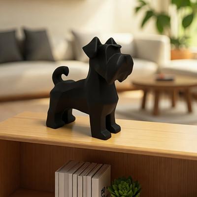Украшение для собаки 3D-печать Шнауцер Геометрическая Миниатюрная Фигурка Собаки Скульптура Собаки для Гостиной Домашний Декор