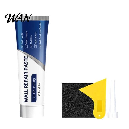 Drywall Repair Kit 1/2/3 Sets with Scraper, Sandpaper, Nozzle, Quick Drying Wall Mending Agent Scraper for Holes & Cracks, Efficient Paste DIY