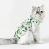 Avocado Print Cat Recovery Suit Breathable Anti-Lick Surgical Suit for Cats Kittens