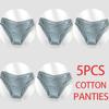 FINETOO 5Pcs/Set Women Cotton Panties Female Underwear Solid Color Underpants Sexy Lingerie Knickers for Woman Briefs Intimates