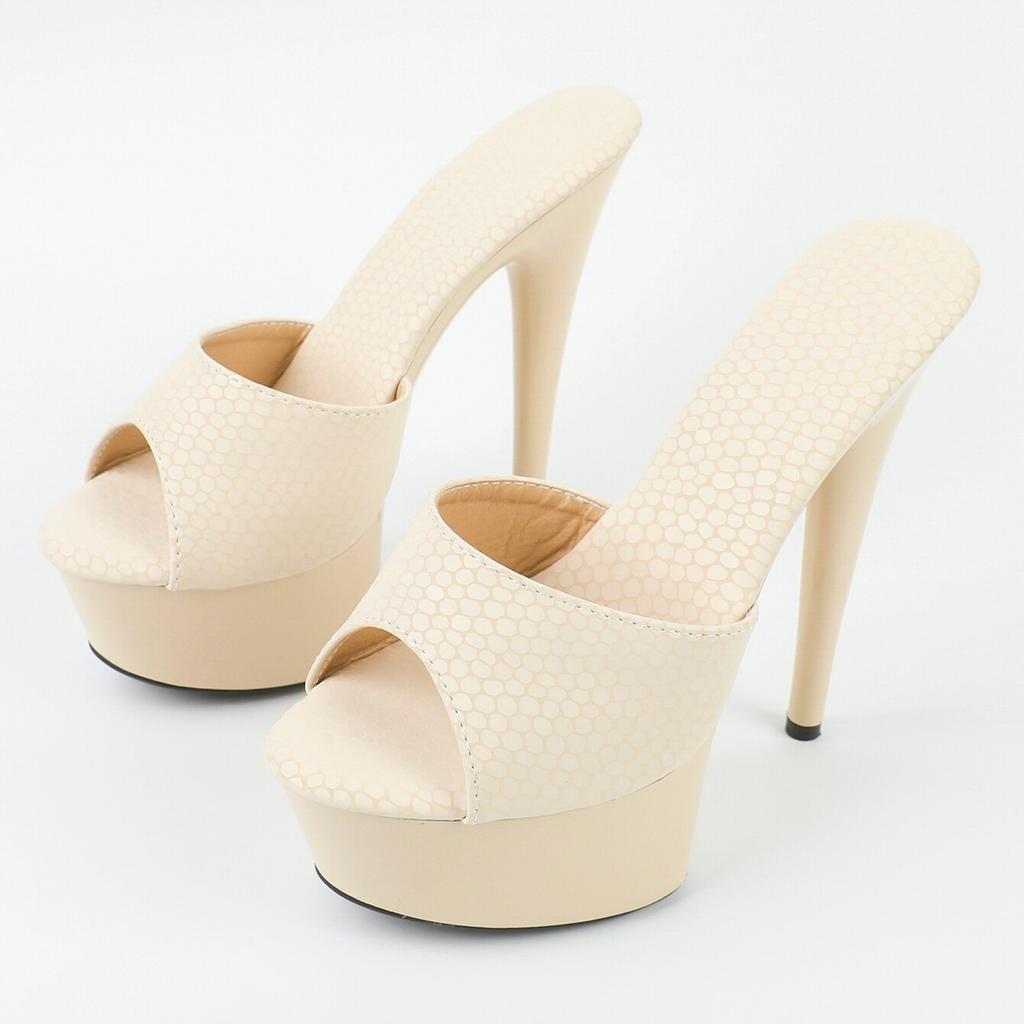 Женская обувь, весенние пикантные сандалии на прозрачном каблуке, тапочки, обувь для вечеринок и клубов, каблук 14 см, платформа 4 см LFD-B3549