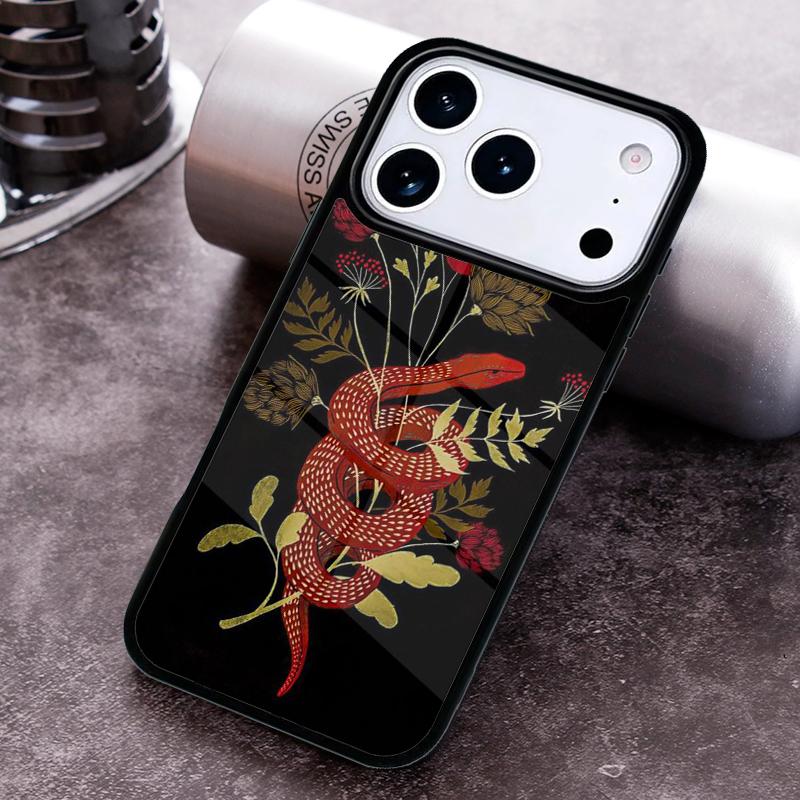 Чехол для телефона «Цветок змеи» для iPhone 17, 16e, 15, 14, 13, 12, 11, Mini, Pro, MAX, мягкий силиконовый чехол