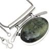 Pendant Prehnite Marlene Gemstone Handmade Gift For Her Silver Jewelry 1.5"
