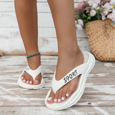 2024 ЭВА Платформа Шлепанцы для женщин Лето Большой размер Clip Toe Мягкая подошва Облако Тапочки женские Толстая подошва Нескользящие пляжные сандалии