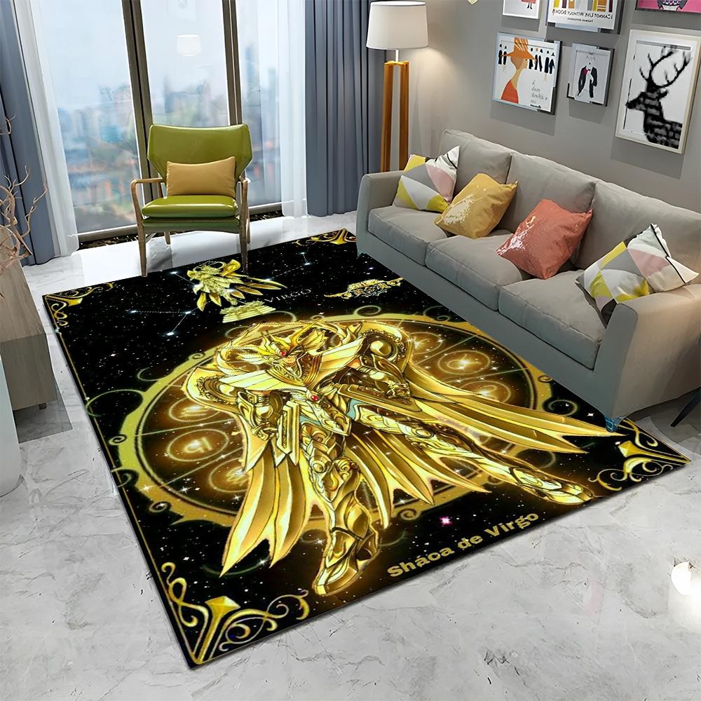 Ретро Saint Seiya ковер с рисунком аниме для дома, гостиной, спальни, дивана, коврика, декор, детский игровой коврик, нескользящий напольный коврик