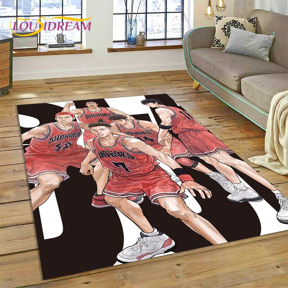 Мультфильм Slam Dunk Баскетбол Аниме Ковер ковер для гостиной Спальня Домашний декор, напольный коврик Нескользящее украшение для дивана Коврик