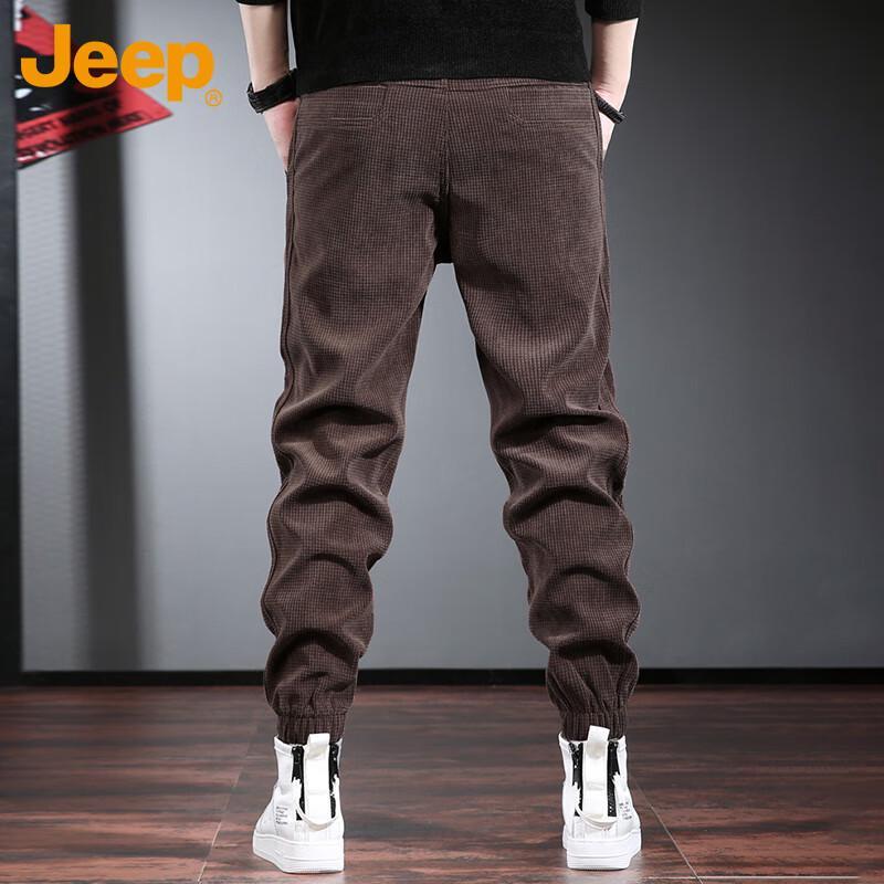 Jeep Мужские вельветовые брюки-джоггеры свободного кроя