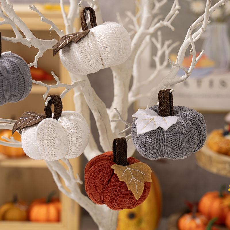 New Styles, Thanksgiving, Pumpkin Decorations, Harvest Festival, Knitted Pumpkin Pendants, Autumn Desktop Decorations, Small Pumpkin Ornaments