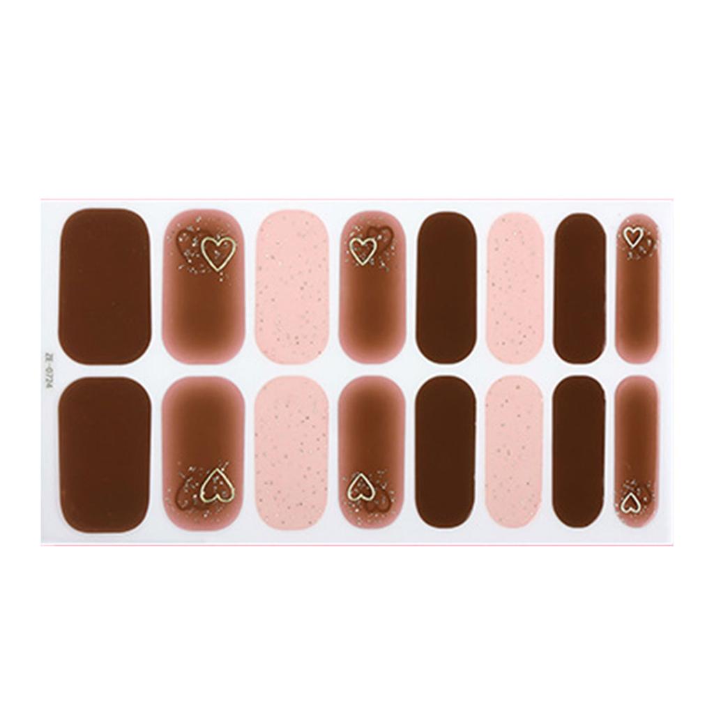 Nails Polish Stickers Gradient Gels Nail Strips Nails Polish Wraps Glittering Gels Nail Stickers Manicures Stickers
