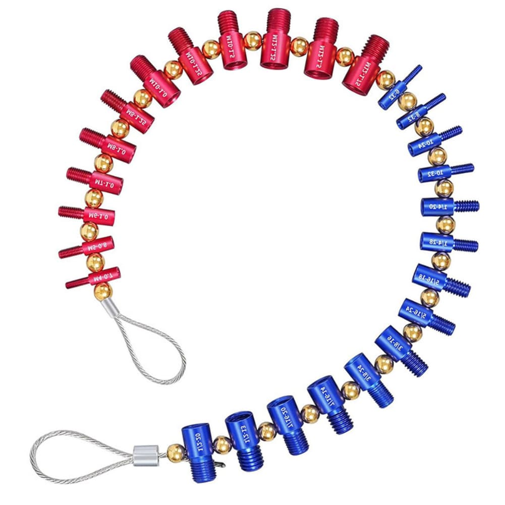 Набор из 26 шт. резьбомеров для гаек и болтов Набор резьбомеров для гаек и болтов Алюминиевый набор резьбомеров для гаек и болтов Измерительные инструменты