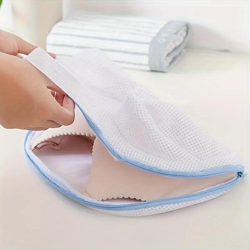 Sturdy Mesh Wash Bag for Delicates, Zipper Closure, Round Lingerie & Fine Clothing Laundry Keeper
