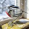 Eco-friendly Scrap Metal Bird Statue Handmade Recycled Bird Ornament  Desk Decor
