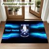 Crystal Velvet Square Rug Custom NameSheffield Wednesday FC Pattern Non Slip Home Floor Decor Rug