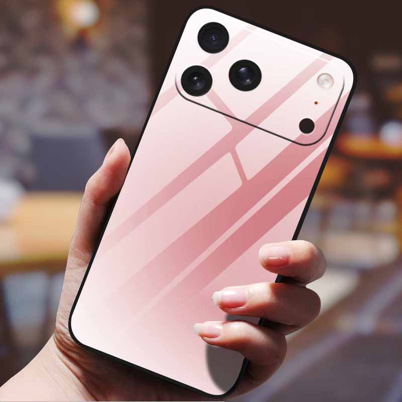 Градиентный чехол для телефона для iphone 17 pro max iphone17 Air Закаленное стекло Жесткая задняя крышка для Apple iphone17pro Узор в конфетных цветах
