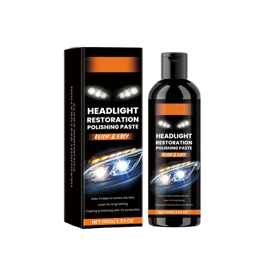 Car Headlight Polishing Paste, For Car Headlight Care, Brightening, Cleaning Stains, Removing Yellowing, Polishing, And Restoration.