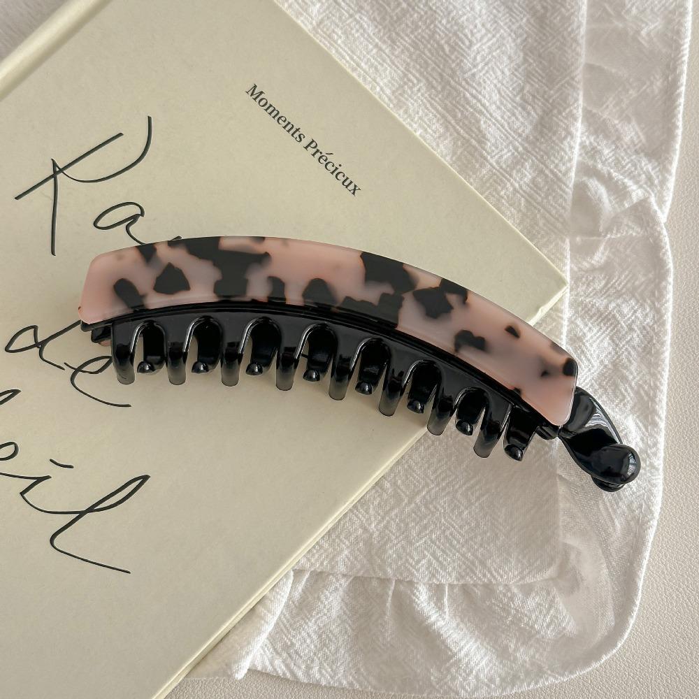Geometric Acetate Banana Clip Acetic Acid Vertical Clip Leopard Print Hair Clip Female