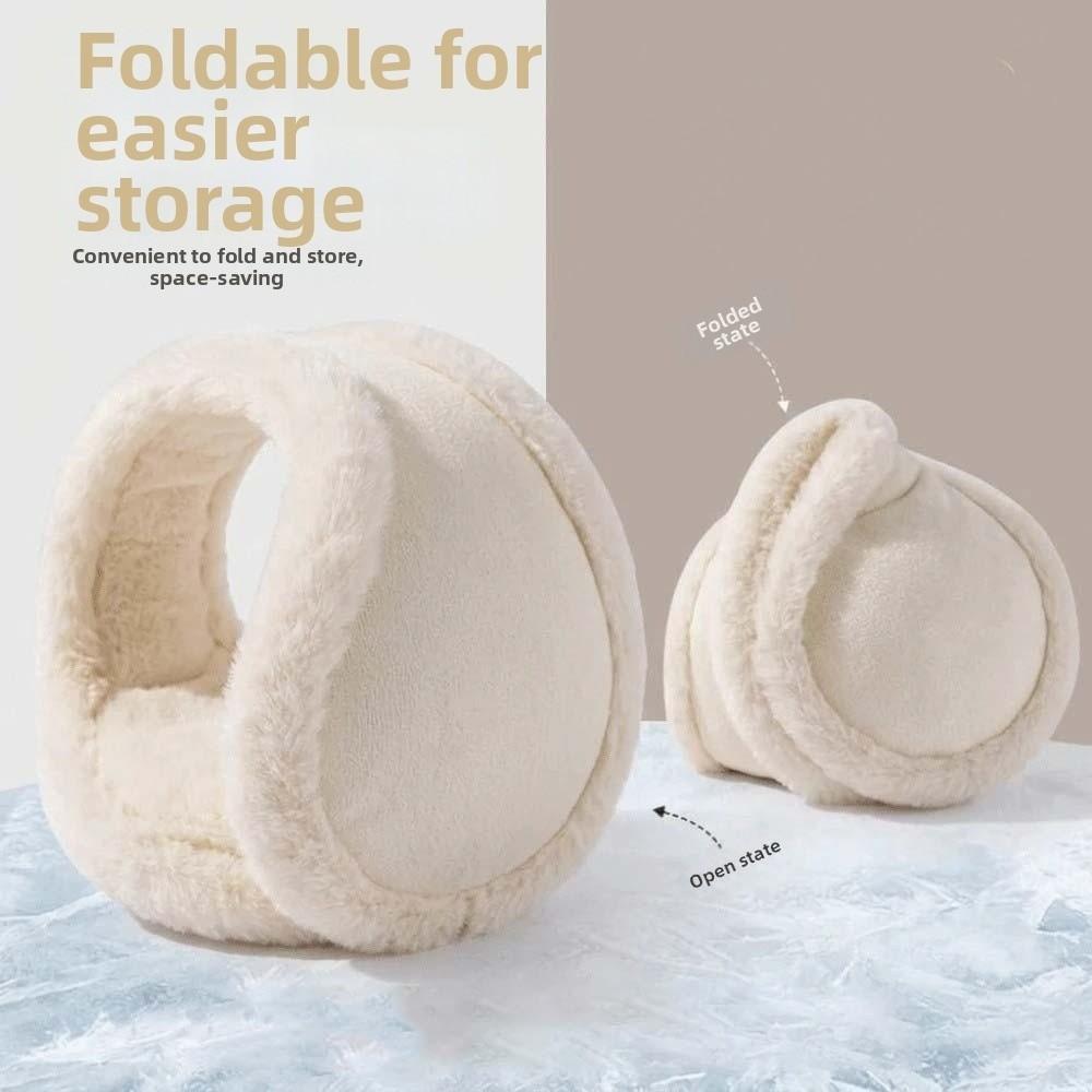 Windproof Winter Earmuffs Fleece Lining Foldable Headbands Thermal Ear Covers Daily Commuting
