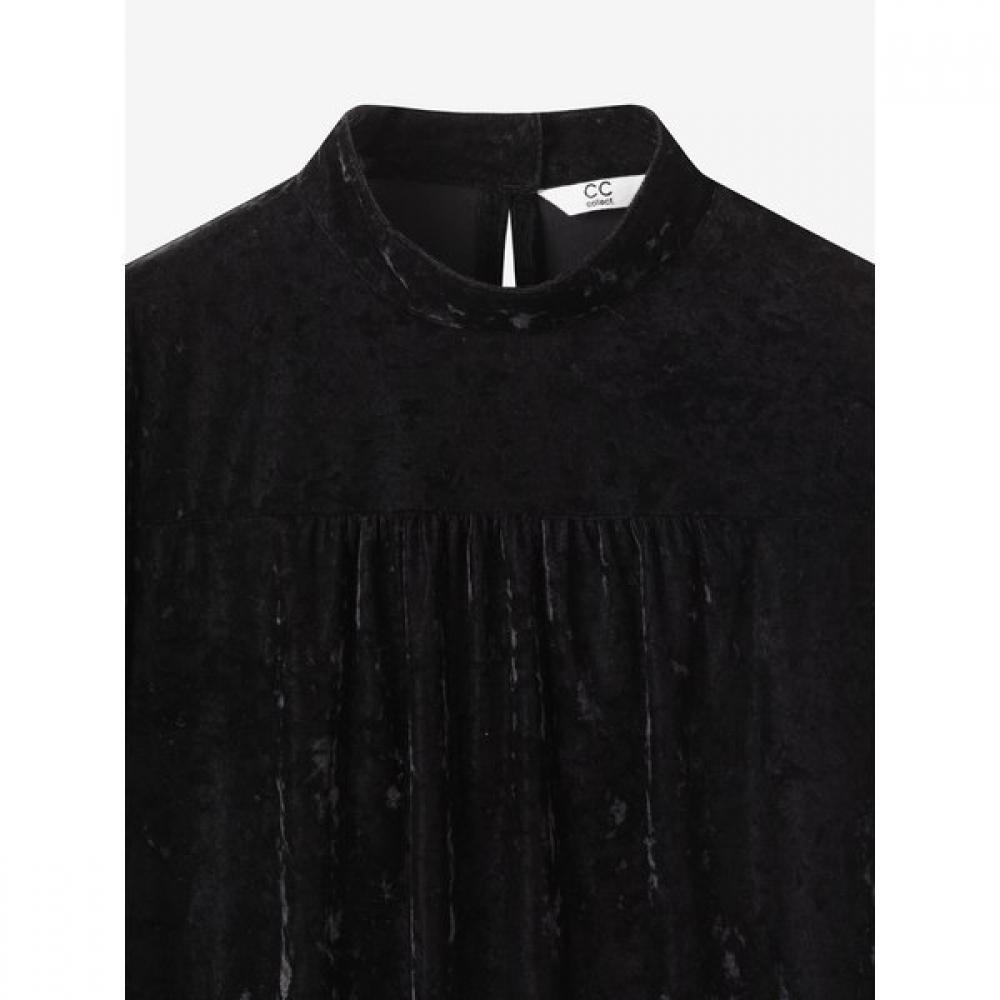 Cc Collect. Women S Velvet Shirring blouSe c254mSc035