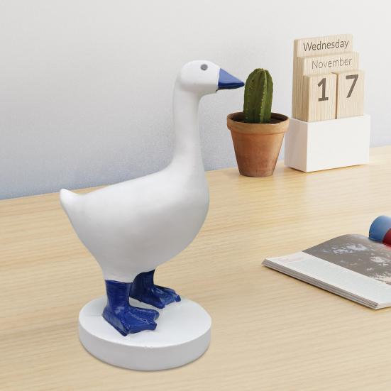 Магнитный держатель для ключей в виде гуся, смоляная фигурка гуся с магнитным клювом, декоративный держатель для ключей для входа в дом, подарок на новоселье