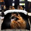 Cute Pet Dog Duvet Cover 3D Printed Puppy Collie Bedding Set King Full Size Animal Comforter Cover 2/3pcs Polyester Quilt Cover