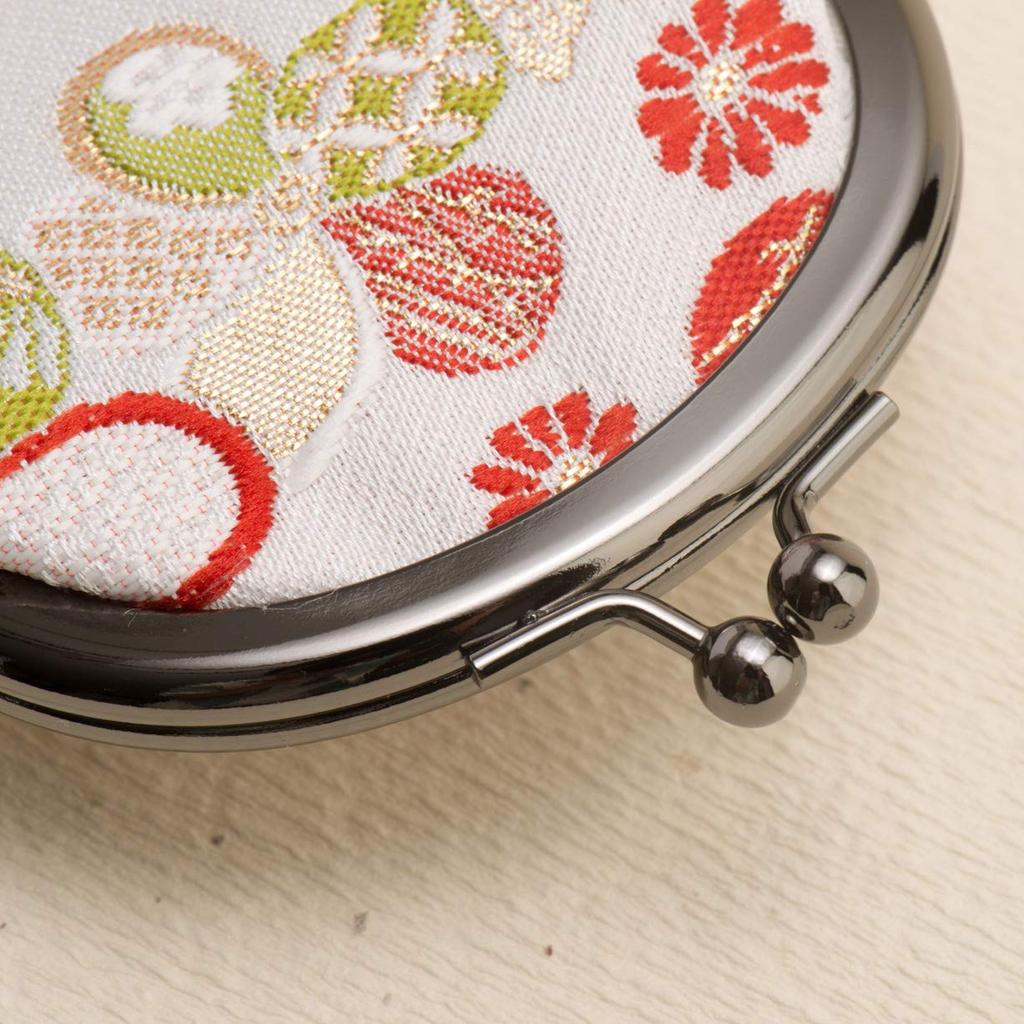 Kyoto Geibido Clasp Handcrafted by Japanese Made in Japan with Cherry Nishijin-ori 2.6-inch Wallet, Artisans, Pattern, (Black Blossoms)